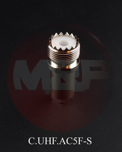 MESSI E PAOLONI CO.UHF.5F-S - Connettore femmina volante UHF (PL) per cavi Ã˜  5 mm