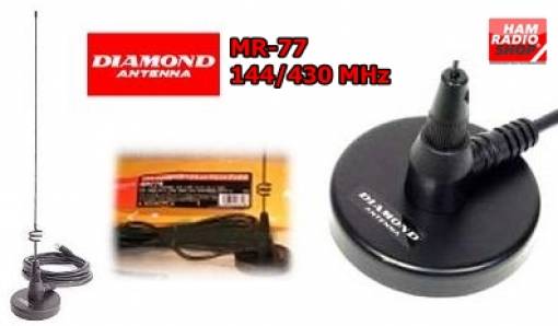 DIAMOND MR-77SJ Antenna veicolare magnetica bibanda 144-430 MHz SMA Femmina