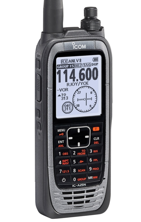 IC-A25NE Ricetrasmettitore aereonautico 6 W PeP con GPS e Bluetooth
