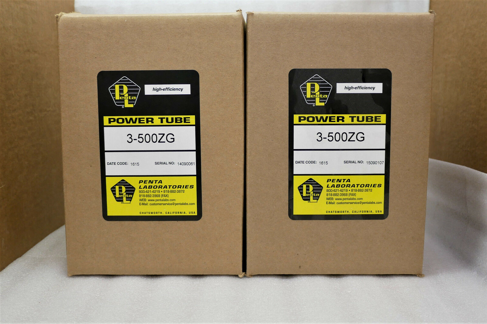 3-500ZG PENTALABS MATCHED PAIR -Triodo di potenza Hi Mu factory matched pair