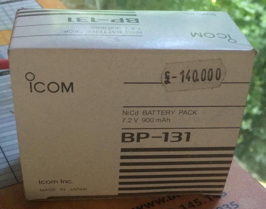 ICOM CM-3 pacco batteria per apparati icom 8.4V 270 mAh