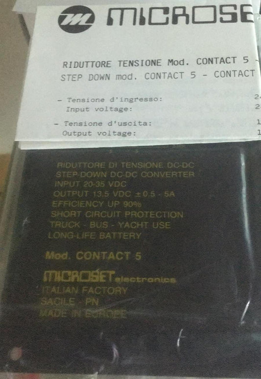 MICROSET CONTACT 5 riduttore di tensione da 26/35V a 13,8 V 5 A