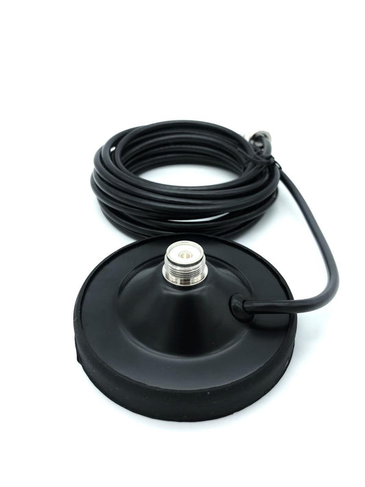 BM9 Base magnetica 90 mm. SO239 con cavo RG-58 e connettore PL259