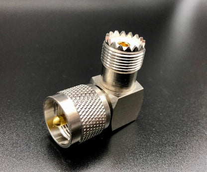 HRS MFPL90 - Adattatore da UHF a femmina UHF, tipo a 90°