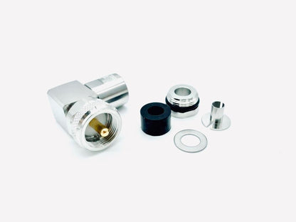 HRS PL7PRO90 Connettore professionale PL maschio per cavi 7 mm angolari