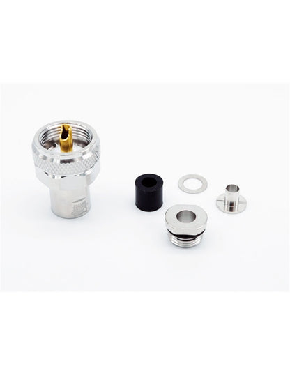 HRS PL6PRO - Connettore professionale PL maschio per cavi 6,3 mm RG-8Mini RF-240