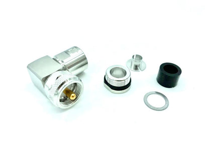 HRS PL10PRO90 - Connettore professionale PL maschio a 90 gradi per cavi 10,3 mm