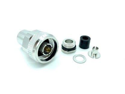 HRS N6PRO - Connettore professionale N maschio per cavi 6,3mm RG-8Mini RF-240