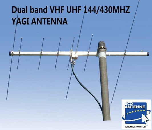 ECO ANTENNE - UV53 Direttiva 8 elementi  Bibanda 144/430 MHz