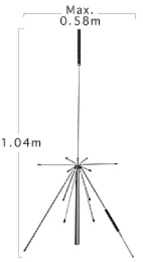 Diamond D-150 Antenna discone a banda larga 50-1500MHz RX e 50/144/430/904/1200MHz RX