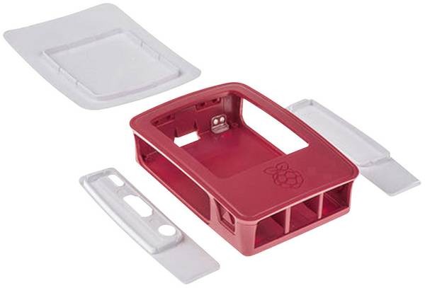 Custodia per scheda SBC Raspberry Pi® Adatto per: Raspberry Pi Rosso, Bianco