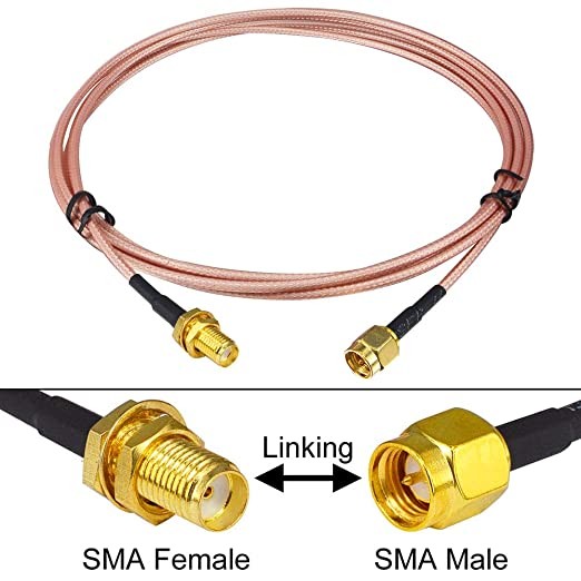 Cavetto di prolunga da SMA maschio a SMA femmina lungh. 1 m. RG-316 teflon