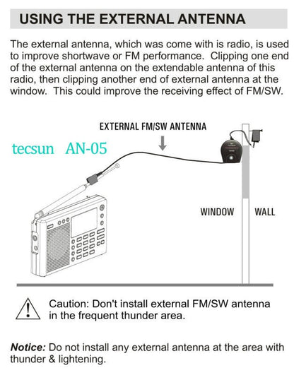 AN-03L Tecsun - Antenna portatile filare per RX SDR e analogici