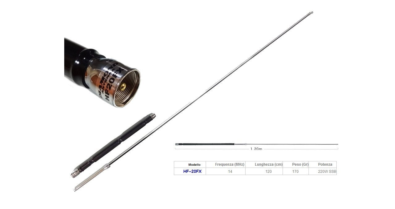 Diamond HF-40FXW - Antenna veicolare HF monobanda 40MT
