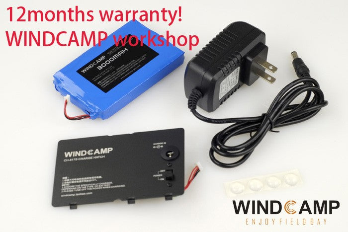 WINDCAMP Kit Batteria Lipo ai polimeri 3000mAh + Caricabatterie + Copribatteria per Yaesu FT-817, FT-818