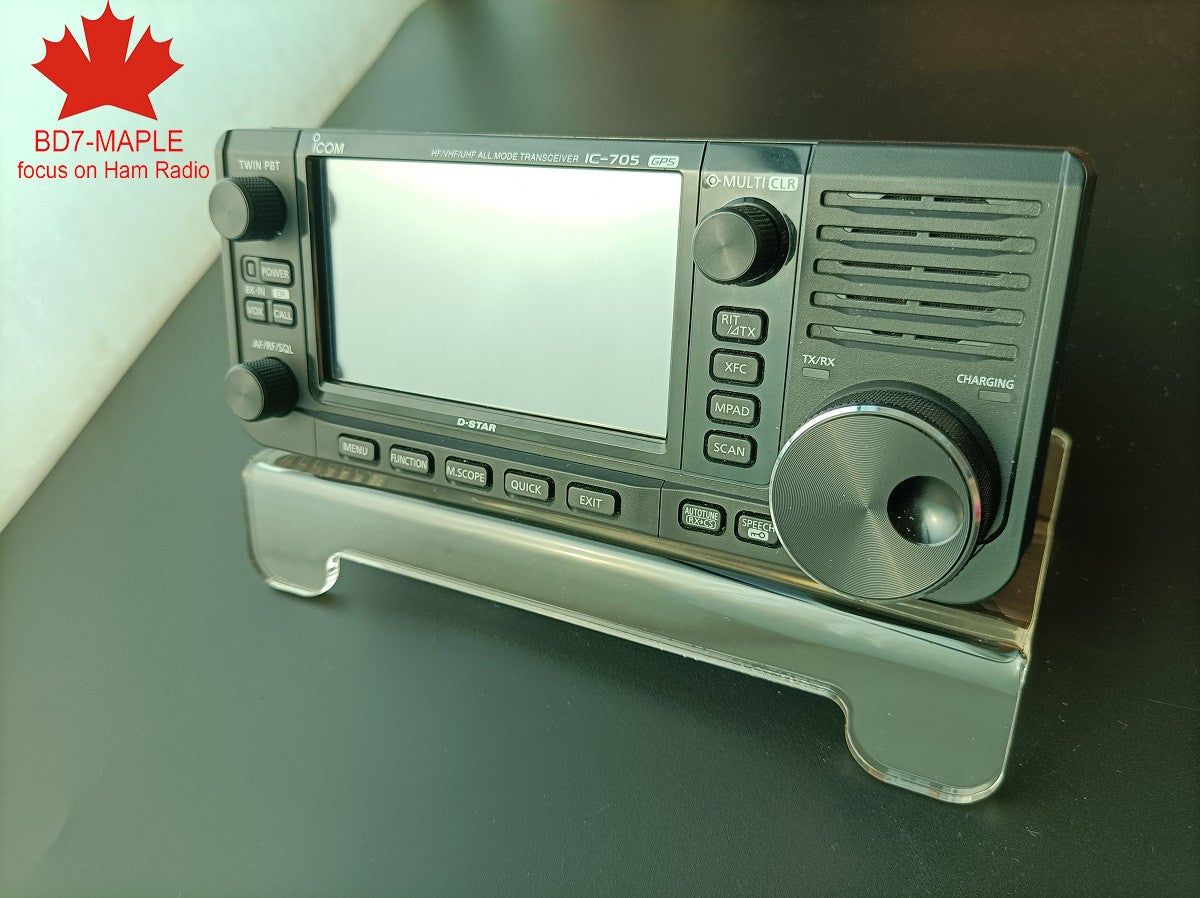 Windcamp Base supporto in plexiglass per IC-705 QRP, nero