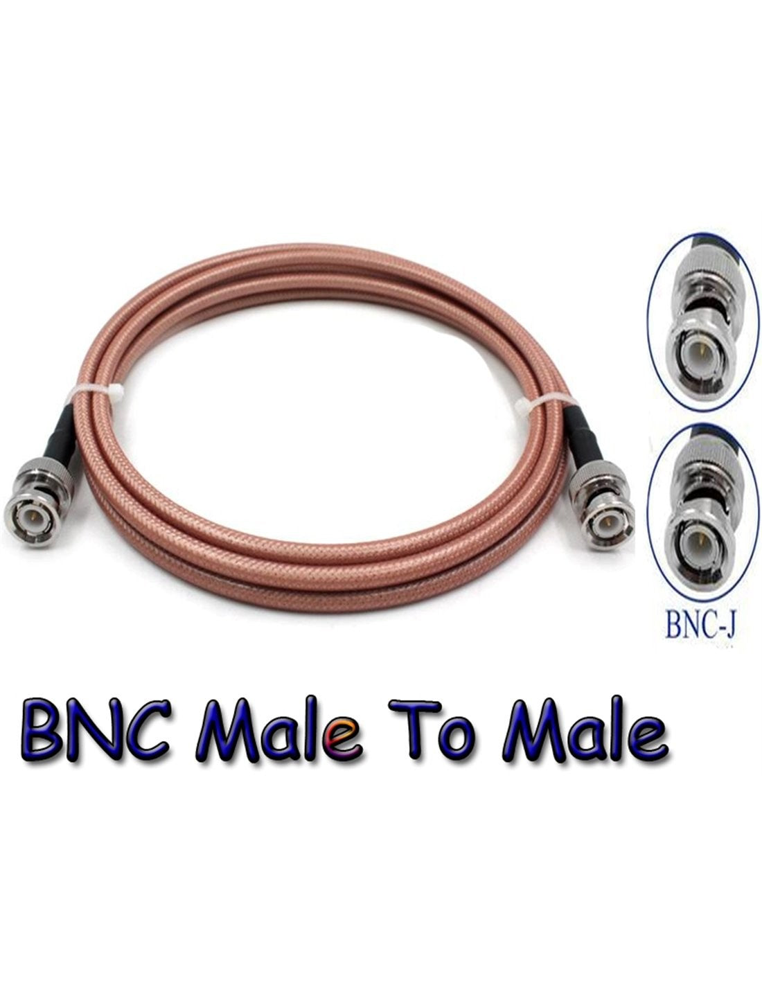 Cavetto intestato con 2 BNC maschio, 1 metro RG-142 teflon