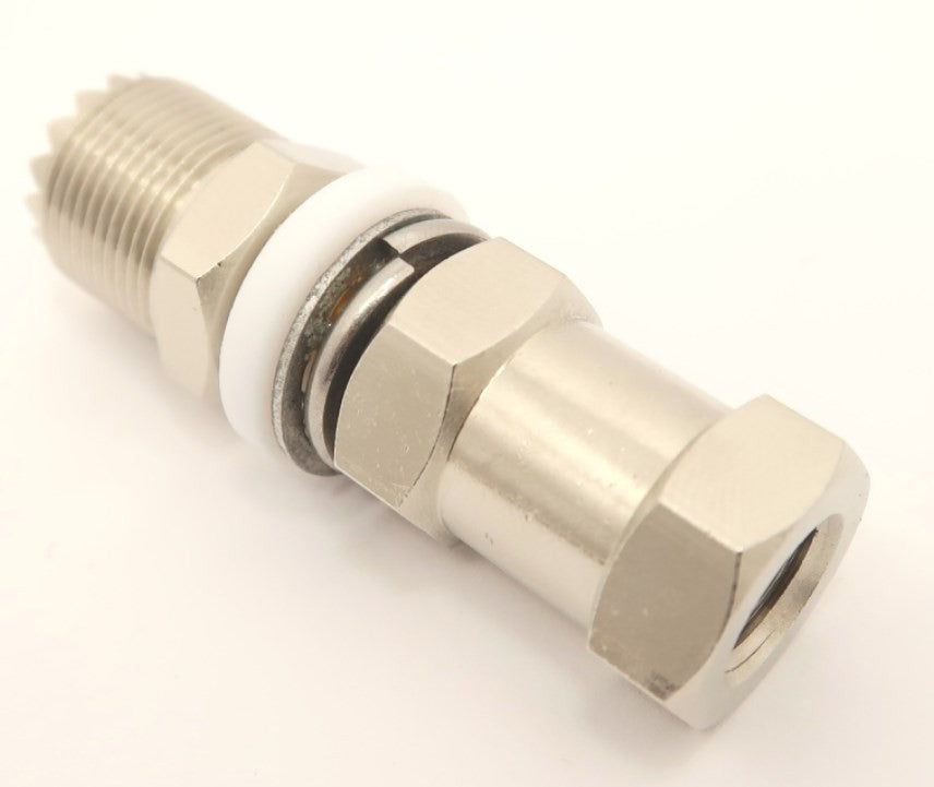 Attacco filettato per antenna 3/8-24 con connettore femmina UHF SO239