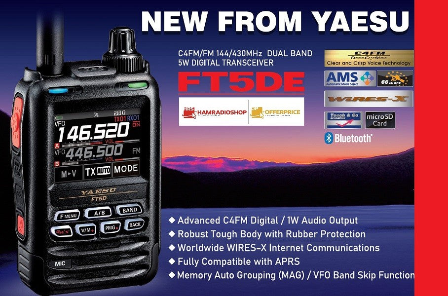YAESU FT5DE - nuovo RTX digitale a colori C4FM bibanda