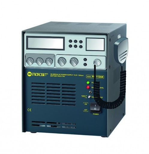 PM112AB Microset Alimentatore contenitore apparato + altoparlante + batteria tampone  12V 7Ah