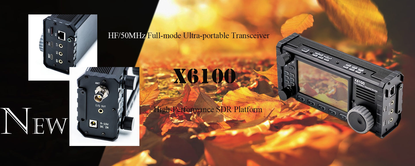 XIEGU X6100- RTX SDR QRP portatile 1-55 MHz 10 W con ATU, DSP e batteria