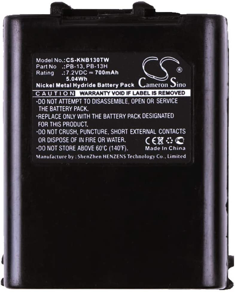 KNB130TW (PB-13H) Pacco batterie ricaricabile per Kenwood TH-26/27/28/45/46/47/48/55/75/77/78/220