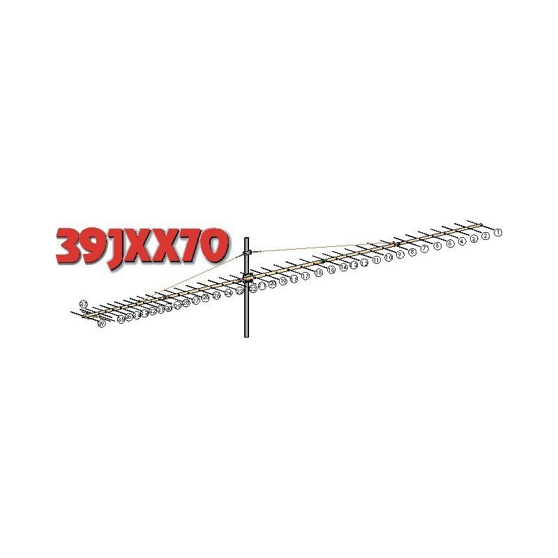 39JXX70 Antenna 39 el. x 432 MHz yagi