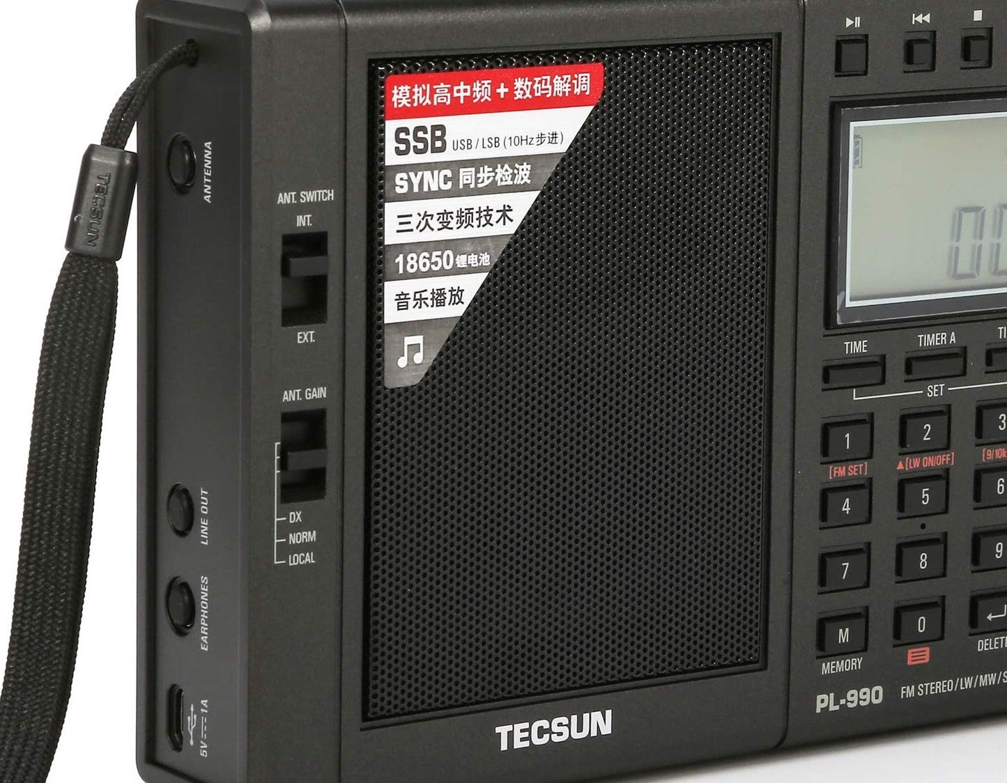 TECSUN PL-990X versione europea,
ricevitore professionale 01-30 Mhz all mode
