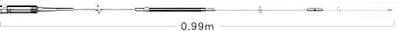 Diamond NR-2000N Antenna veicolare tribanda 144/430/1200 MHz - 99cm