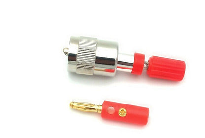 Adattatore connettore antenna PL-259 + jack a banana per ICOM AH-705 ed altri tuner.