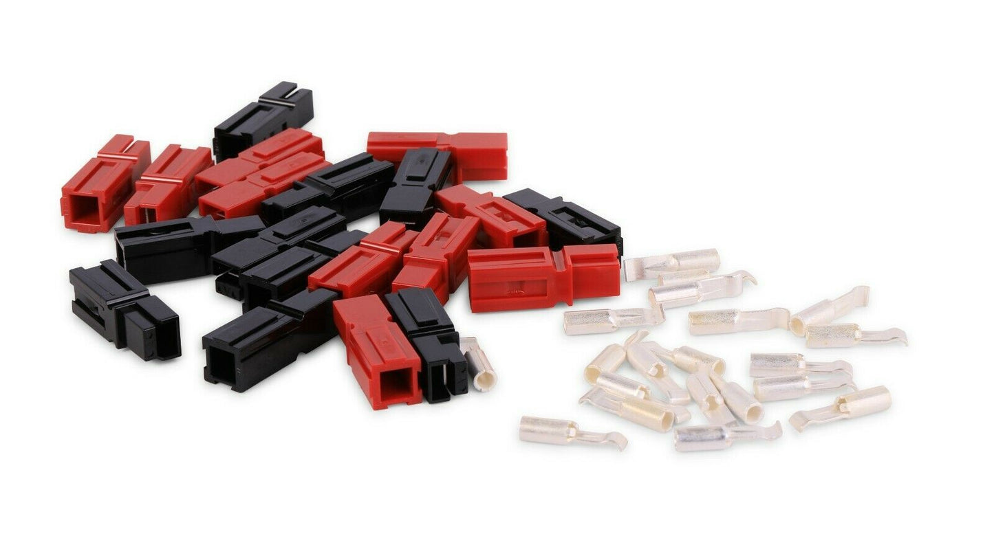 Contatti  compatibili PowerPole 30A,  set (20 pezzi) 10 coppie, Per apparati QRO e QRP
