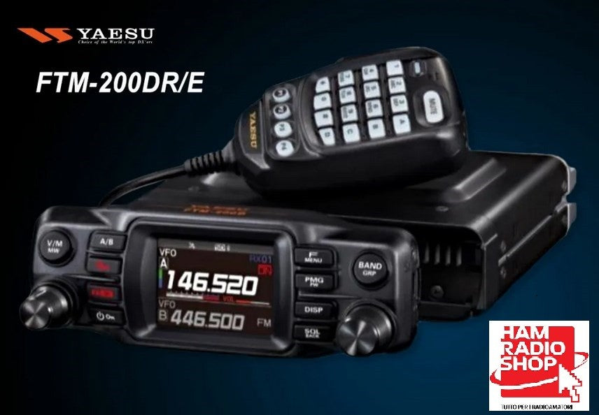 YAESU FTM-200DE 

FTM-200DE Ricetrasmettitore digitale/analogico C4FM/FM 144/430MHz Dual Band 50W