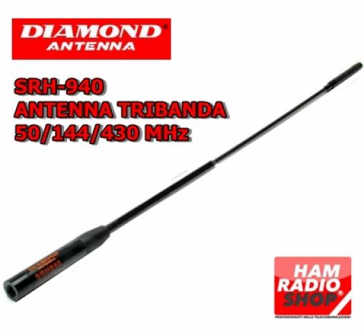 DIAMOND SRH-940 Antenna per portatili  tribanda 50-144-430 MHz