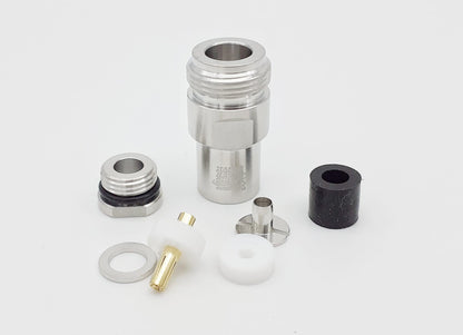 HRS N6F-PRO - Connettore N Femmina professionale per cavi 6,3 mm (RG8MINI, RG8XX, RF-240, LRM240)