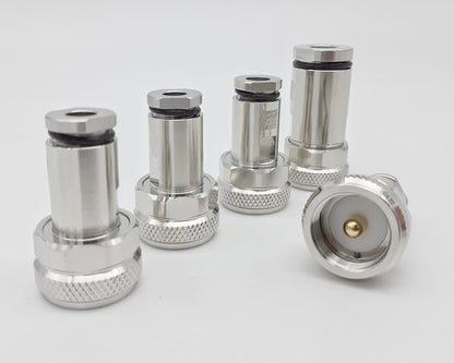 HRS PL5PRO V2 - Connettore PL259 professionale per cavi 5 mm (RG-58, AIRBORNE 5, XT-2400)