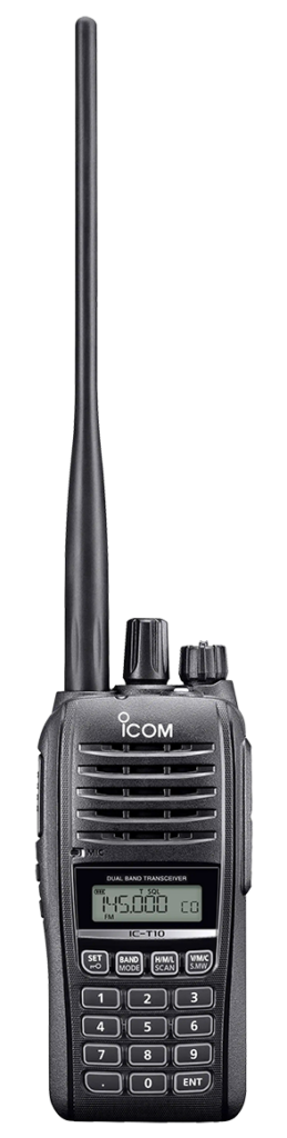 Icom IC-T10 Ricetrasmettitore analogico dual band VHF/UHF, con tastiera, display e funzione VOX