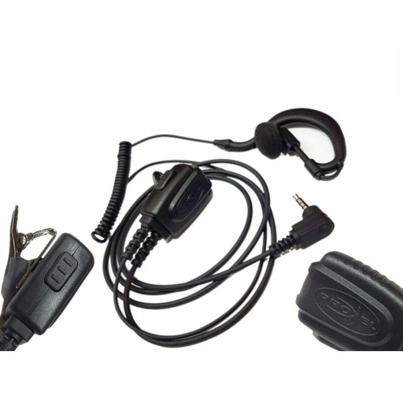 Proxel PJD-1304C - Cuffia microfonica con PTT per Yaesu-Vertex EVX261, VX1R/2/3/5/10/110/150/180 FT11/50/60E/250, VX-300,VX-400,VX-410,VX-420,VX-160,FT-60R,VX-2R, VX-5R, VX-3R, Polmar MINI