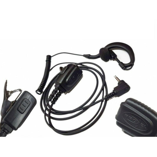 Proxel PJD-1304C - Cuffia microfonica con PTT per Yaesu-Vertex EVX261, VX1R/2/3/5/10/110/150/180 FT11/50/60E/250, VX-300,VX-400,VX-410,VX-420,VX-160,FT-60R,VX-2R, VX-5R, VX-3R, Polmar MINI
