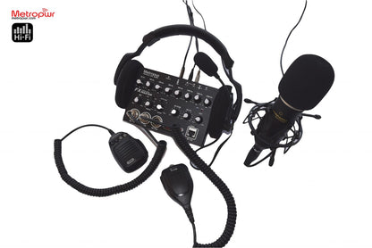 FXMASTER - Equalizzatore 8 bande con noise gate, riverbero, uscita x 2 radio