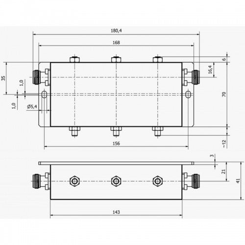 JG-BPF2M Filtro passa banda 3 cellehelical/helix filter 144MHz