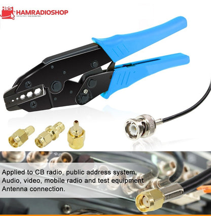 Pinza crimpatrice con matrice HS-02H per RG58, 59, Hyperflex5, RG-8mini, RG-8XX