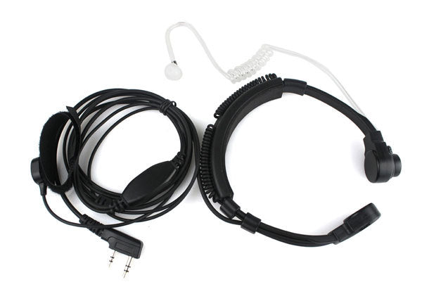 HRS THROAT 2  Laringofono con auricolare ad aria per Kenwood Wouxun Baofeng Puxin etc