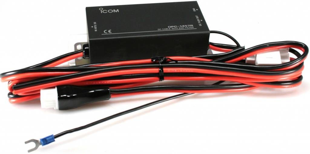 Icom OPC-1457R - Cavo alimentazione con filtro, ricambio originale per ic-7000, ic-7300, ic-9700