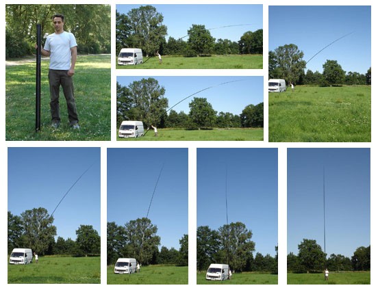 PLT-18 Spiderbeam Palo telescopico in fibra di vetro lung. 18 m.