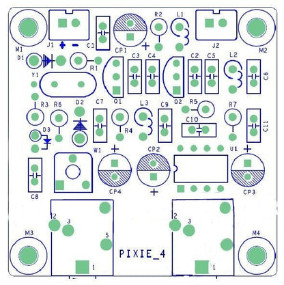 HRS QRP Kit - Ricetrasmettitore cw banda 40 metri 7.023 MHz con box plexiglass