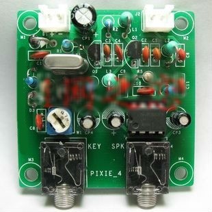 HRS QRP Kit - Ricetrasmettitore cw banda 40 metri 7.023 MHz con box plexiglass