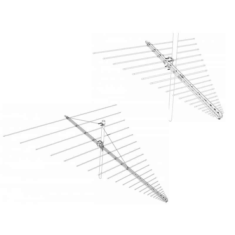 50JXX1300 Antenna Log Periodica professionale 50-1300 MH