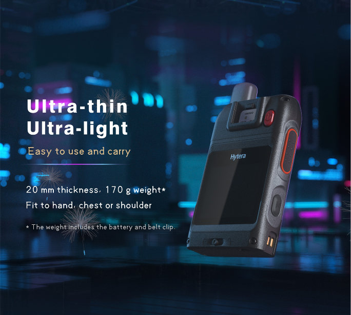 Hytera VM580D - Bodycam WiFi, BT, GPS/BD/GLONASS, 4G, 32GB, 3000mAh