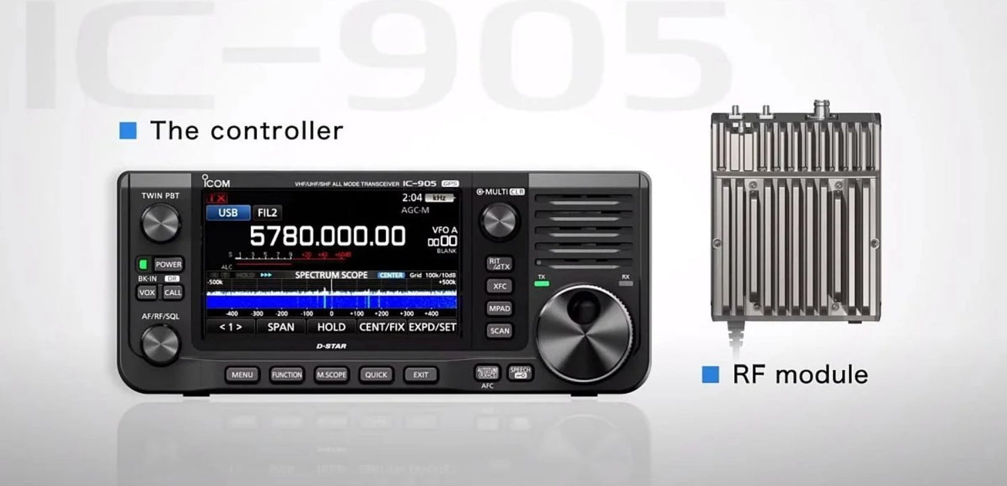 Icom IC-905 Ricetrasmettitore 144/430/1200/2400/5600 MHz e 10 GHz opzional