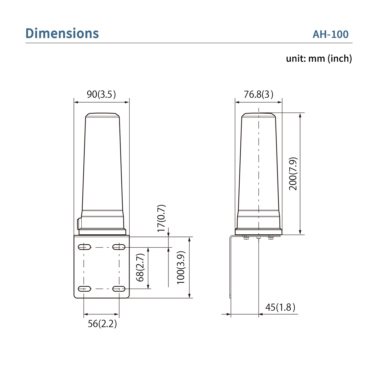 Icom AH-100 - Antenna collineare 10-10,5 GHz, 5dBi er IC-905 e CX-10G